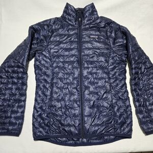 Patagonia Women's Navy Blue Full Zip Micro Puff Jacket sz M